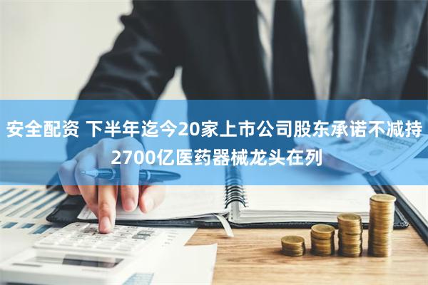 安全配资 下半年迄今20家上市公司股东承诺不减持 2700亿医药器械龙头在列