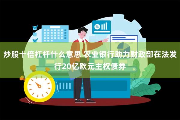 炒股十倍杠杆什么意思 农业银行助力财政部在法发行20亿欧元主权债券