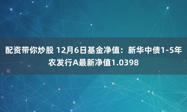 配资带你炒股 12月6日基金净值：新华中债1-5年农发行A最新净值1.0398