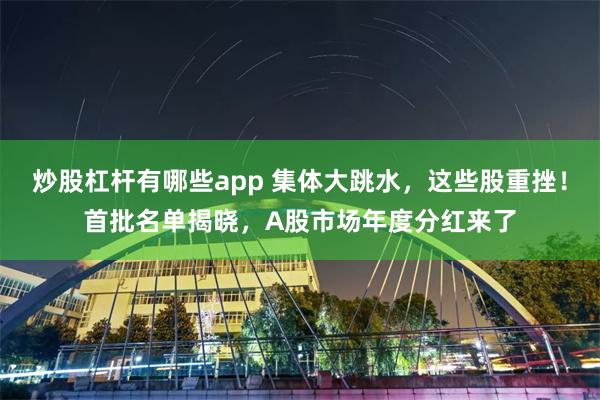 炒股杠杆有哪些app 集体大跳水，这些股重挫！首批名单揭晓，A股市场年度分红来了